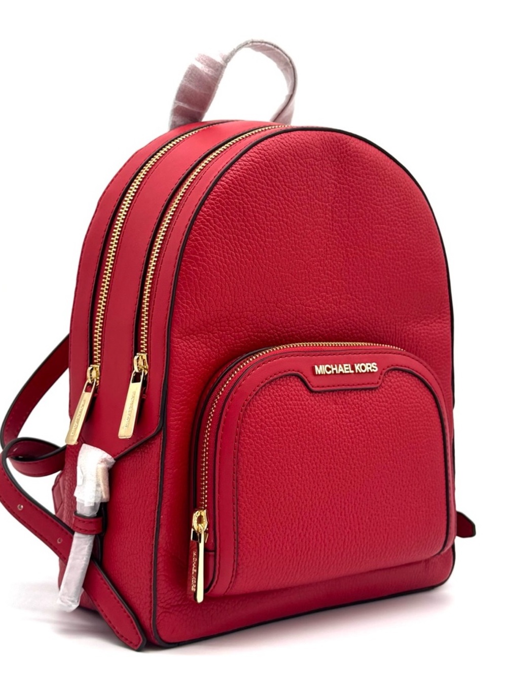Michael Kors Jaycee Medium Signature Logo Backpack Bright Red